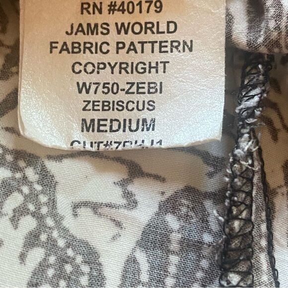 Jams World Zebiscus Capri Pants Size Medium - Picture 4 of 14